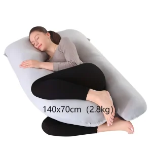 U Shaped Maternity Body Pillow with Detachable Nursing Pillow Crystal Velvet Pregnancy Pillow for Back Support