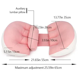U Shaped Maternity Pillow Body Support Relieves Back Pain Abdomen Support Breathable Cool Washable
