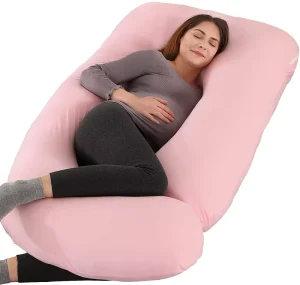 U Shaped Maternity Pillow with Removable Cover Full Body Pillow Support for Back