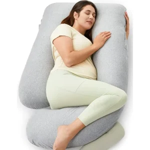 U Shaped Pregnancy Pillow 57 Inch Full Body Maternity Pillow with Cotton Removable Cover