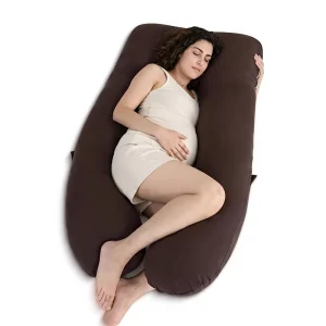 U Shaped Pregnancy Pillow Breathable Cotton Moisture Wicking Full Body Support for Maternity Use Oeko tex
