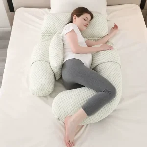 U Shaped Pregnancy Pillow Comfortable Maternity Pillow Washable Cotton Cover New Design for Pregnant Women’s Sleep