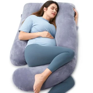 U Shaped Pregnancy Pillow Full Body Maternity Pillow with Removable Cover for Back Belly Leg Support
