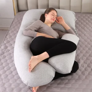 U Shaped Pregnancy Pillow for Sleeping Soft Air Layer for Back Hip Leg Belly Support