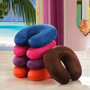 U Shaped Travel Pillow Air Neck Car Plane Pillows Soft Cushion Home Outdoor Textile U Shaped Soft Air Inflatable Cushion