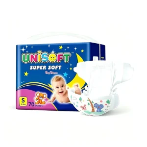 UNISOFT Brand Super Absorbent 3D Leak Proof Embroidered Disposable Baby High Quality Diapers Factory Wholesaler Baby Diapers