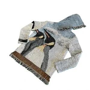 US Custom Size Hip Hop Woven Tapestry Cloth Hooded Polyester Cotton Eco-Friendly Anti-Wrinkle Blanket for Autumn Season