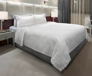 US Hotel Motel Resort Homestay Queen and King Luxury Solid 100TC Grade A Environmental Polyester Flat Sheet Top Sheet
