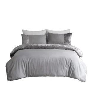 US Size Home Textile Microfiber Bedding Velvet Patchwork Duvet Cover Set Comforter Cover Pillowcase Set