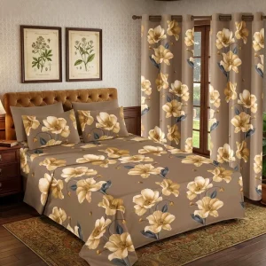 US Warehouse Stock 8 Piece Printed Bed Set Full Sizes Elegant Floral Print Soft Fabric Year Round Cozy Comfort Bedroom Bed Linen