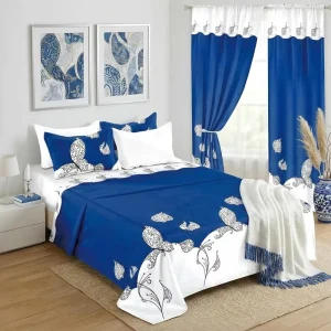 US Warehouse Stock 8 Piece Printed Bed Set Full Sizes Elegant Floral Print Soft Fabric Year Round Cozy Comfort Bedroom Bed Linen
