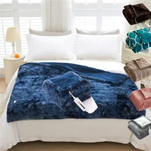 USA Electric Heating Blanket 120V CE Certified Overheating Protection 3 Heat Settings Flannel Fleece Extra Large