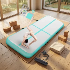 USA Stock Factory Direct Portable Tumbling Training Yoga Air Track Waterproof Inflatable Gymnastics Mat for Home Use