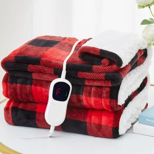 USB 12V Electric Throw Fleece Cooling Heating Pad Thermal Warm Electric Blanket for Winter Bed