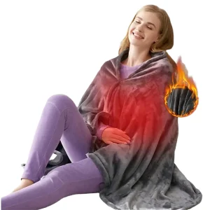 USB Charging Winter Blanket Shawl Wearable Heating Throw 3 Gears Adjustable Electric Home Use Warm Feature Including Cooling