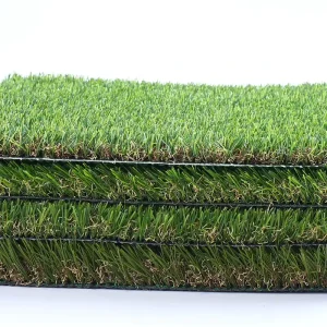 UV Resistant Fireproof Outdoor Artificial Turf Grass Carpet with Waterproof Shock Absorption for Landscaping Customizable Sizes