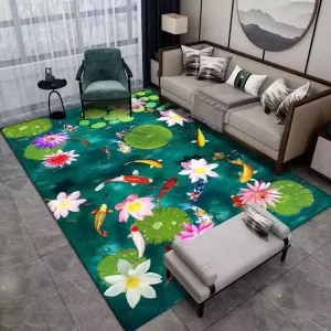 UV Stable Crystal Velvet Outdoor Grade Carpet Waterproof and Mold Resistant Living Room Rug for Balcony and Garden Patio