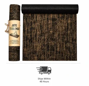 Ultimate Grip 5mm Natural Jute Fiber Sweat Absorbent Professional Training High Density Anti Tear Fitness Pilates Jute Yoga Mat