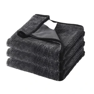 Ultra Absorbent Twisted Loop Design Microfiber Car Cleaning Cloths Car Detailing Towel Car Wash Drying Towel