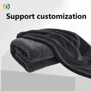 Ultra Absorbent Woven Dark Gray Twist Loop Microfiber Car Towel Scratch Free Wash Drying Cloth Auto Detailing Home 600gsm