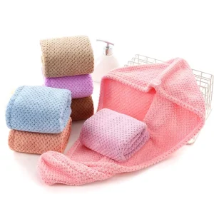 Ultra Absorbent and Fast Drying Waffle Hair Towel Wrap Soft Hair Towel Turban