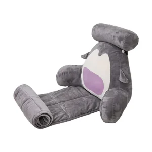 Ultra-Comfy Penguin Removable Cover Rolling Mat Neck Support Coussin De Lecture Bed Back Rest Reading Pillow With Arms