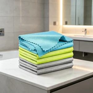 Ultra Fine Microfiber No Scratch Fish Scale Cloth Towel Lint Free for Glass Cleaning Streak Free
