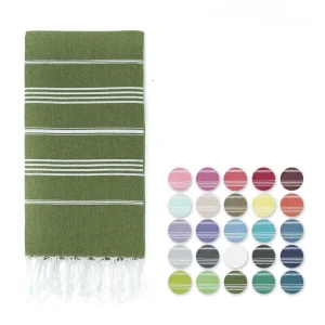 Ultra Fine Polyester Cotton Quick Dry Sand Free Turkish Beach Towel Striped OEKO TEX Certified
