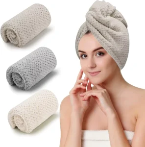 Ultra Plush Microfiber Hair Drying Wrap Custom Simple SPA Turban Quick Dry Salon Towel for Women