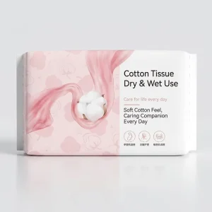 Ultra Soft 1 Ply Eco-friendly Cotton Dry Wipes Skin-Friendly Lint-Free Facial Towels for Daily Cleansing Makeup Home Use