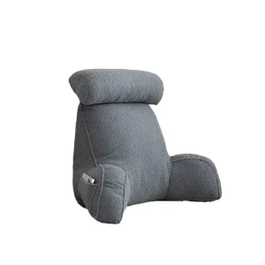 Ultra Soft 100% Polyester Quilted U Shape Reading Pillow Office Sofa Bedside Lumbar Support Back Cushion Removable Washable