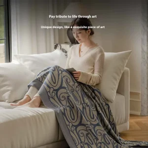 Ultra Soft 450g Heavy Nap Knitted First Class Airplane Blanket Anti Wrinkle Anti Dust Mite Brushed Throw for Travel Hotel