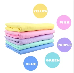 Ultra Soft Antibacterial Anti Static 15*15 Inch 200gsm Microfiber Suede Towel Eco Friendly High Water