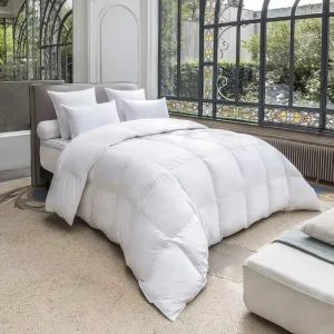 Ultra Soft Breathable Reversible Bedding Set All Season Solid Stitch Quilted Comforter Set