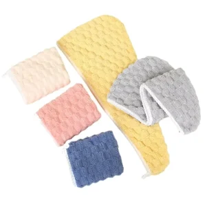 Ultra Soft Coral Fleece Quick Dry Hair Drying Cap Oversized Absorbent Hair Wrap Towel