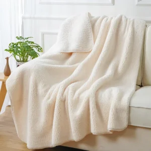 Ultra Soft Cozy Sherpa Throw Blanket Reversible Chunky Warm Custom Sherpa Flannel Blanket Sublimation Weighted Throw
