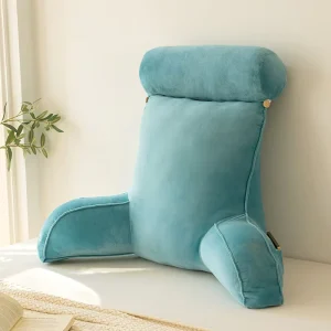 Ultra Soft Detachable Armrest Lumbar Back Head Support Quality Knitted Bed Rest Reading Pillow for TV Watching