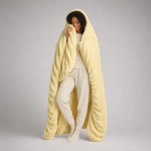 Ultra Soft Double Sided Plush Stretch Blanket Four Way Stretch Skin Friendly Shape Retaining Cozy Fluffy Throw for Sofa and Bed