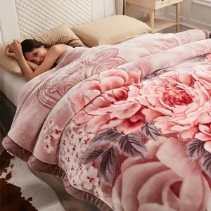 Ultra Soft Flannel Fleece Printed Raschel Blanket Warm Comfortable Fine Touch Sleeping Throw Machine Washable
