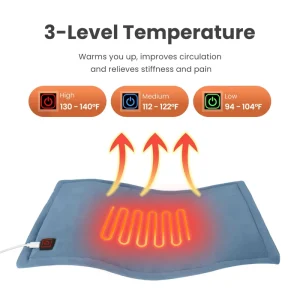 Ultra Soft Flannel Heated Pad for Body Neck Shoulder Abdominal Back Pain Relief
