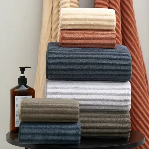 Ultra Soft Highly Absorbent Bath Towels Luxury Cotton Bath Set Custom Own Brand Label Thicker Large Towel Bath