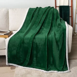Ultra Soft Lightweight Fleece Plush Blanket Knitted Plain Style Warm Home Throw for Bed Sofa Movie Night Camping Travel