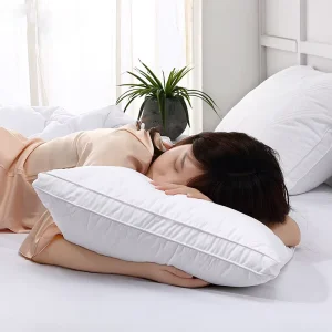 Ultra Soft Microfiber Fill Healthy Neck Support 100% Cotton Pillow Comfortable Sleep Hotel Bed Pillows