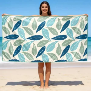 Ultra Soft Super Absorbent Weave Beach Towel for Pool Party Vacation Travel Custom Quick Dry for Summer