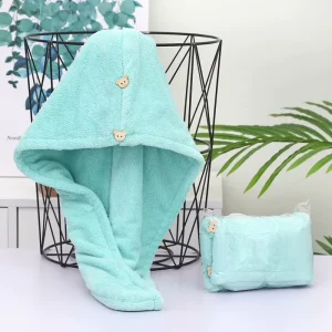 Ultra Super Absorbent Quick Drying Hair Turban Double Layer Knitted Towel Wrap for Women Anti Frizz for Home Use