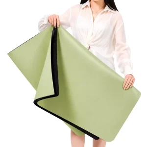 Ultra Thin 1.5mm Foldable Yoga Mat Natural Rubber Non Slip Matte Finish Portable Towel Style Exercise Mat Home Workout