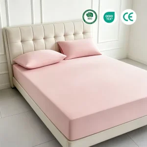 Ultra Thin Cooling Nylon Spandex Fitted Bed Cover Breathable Stretchy Soft Elastic Mattress Sheet Wrinkle Free Cal King Size