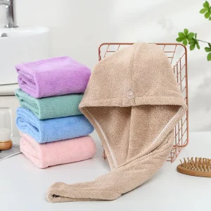 Ultra fine Fiber Hooded Hair Towel Thickened Hair Dryer Cap Super Absorbent Quick Dry Women’s Shower Hair Wrap