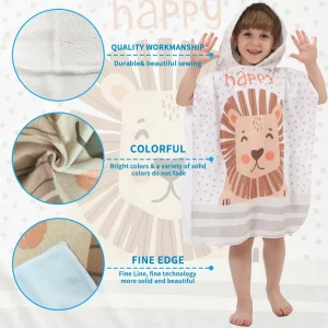 Ultra-fine Fiber Microfiber Children Bath Towel Large Portable Highly Absorbent Beach Swimming Towel
