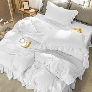 Un Dyed Raw Flax 4pcs Kit Hypoallergenic Safe For Kids Adults All Year Use Linen Bedding